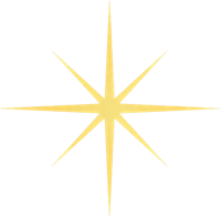 a golden star on a black background